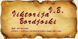 Viktorija Borđoški vizit kartica